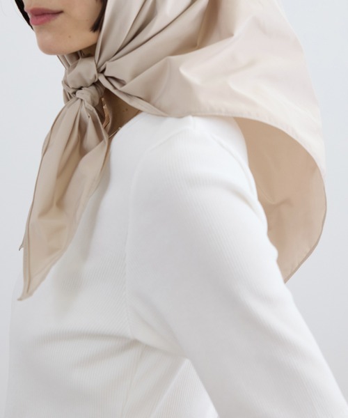 SALON adam et rope'（サロン アダム エ ロペ）の「ストール付き2WAYキャップ / 撥水・UVケア（キャップ・レディース・ブラック/ベージュ系その他2・FREE）」の9枚目の写真