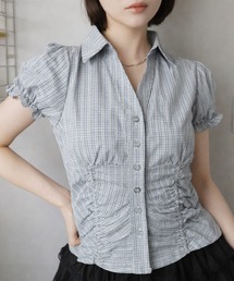 シルエット最強！甘さも抜け感も欲張る。フリル袖スキッパーギャザーブラウス