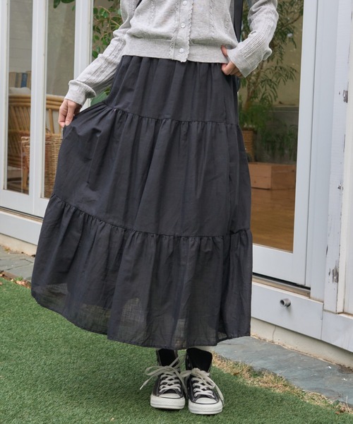 ティアードロングスカート/Tiered long skirt（スカート）｜Birthday