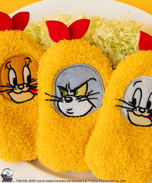 Tom&Jerry(トムアンドジェリー)の「【公式】TOM and JERRY エビフライポーチ(ポーチ・レディース・ブラウン/ライトグレー/グレー・FREE)」の3枚目の写真