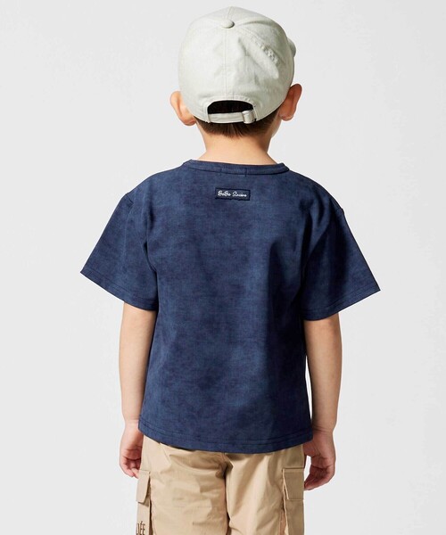 BeBe（ベベ）の「【アジャスター付】ロゴ刺しゅうキャンバスキャップ(52~56cm)（キャップ・キッズ・ブルー/ベージュ・L）」の12枚目の写真