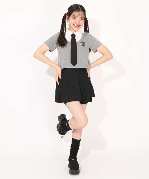 PINKHUNT（ピンクハント）の「PINKHUNT プリーツペプラムショートパンツ 1454K（その他パンツ・キッズ・ホワイト/アッシュグレー/ブラック・120cm/130cm/140cm/150cm/160cm）」の10枚目の写真
