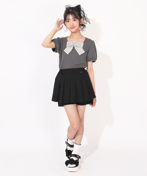 PINKHUNT（ピンクハント）の「PINKHUNT プリーツペプラムショートパンツ 1454K（その他パンツ・キッズ・ホワイト/アッシュグレー/ブラック・120cm/130cm/140cm/150cm/160cm）」の12枚目の写真