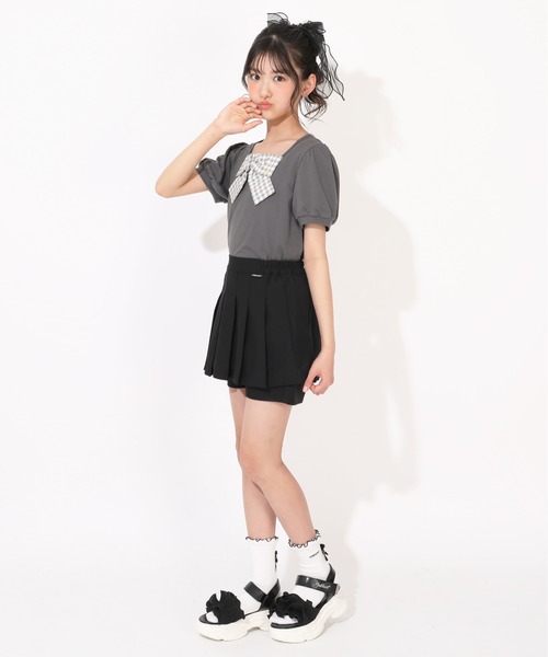 PINKHUNT（ピンクハント）の「PINKHUNT プリーツペプラムショートパンツ 1454K（その他パンツ・キッズ・ホワイト/アッシュグレー/ブラック・120cm/130cm/140cm/150cm/160cm）」の13枚目の写真