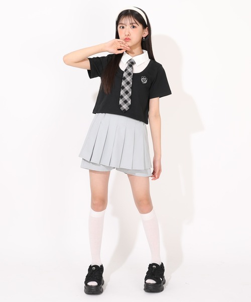 PINKHUNT（ピンクハント）の「PINKHUNT プリーツペプラムショートパンツ 1454K（その他パンツ・キッズ・ホワイト/アッシュグレー/ブラック・120cm/130cm/140cm/150cm/160cm）」の18枚目の写真