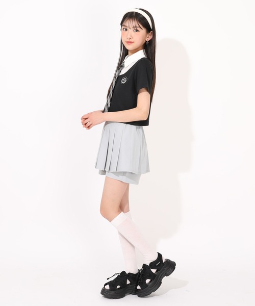 PINKHUNT（ピンクハント）の「PINKHUNT プリーツペプラムショートパンツ 1454K（その他パンツ・キッズ・ホワイト/アッシュグレー/ブラック・120cm/130cm/140cm/150cm/160cm）」の20枚目の写真