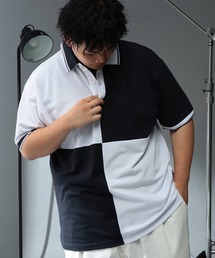 ポロシャツ 半袖 メンズ 大きいサイズ ドライ 鹿の子 ライン 切り替え B&T CLUB (ビーアンドティークラブ)