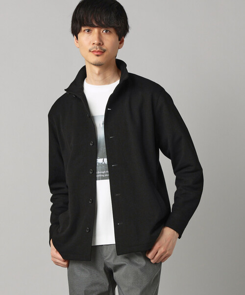 COMME CA MEN(コムサメン)の「和紙カノコ スタンドカラーブルゾン(ブルゾン・メンズ・ネイビー/ブラック・M/L)」の2枚目の写真