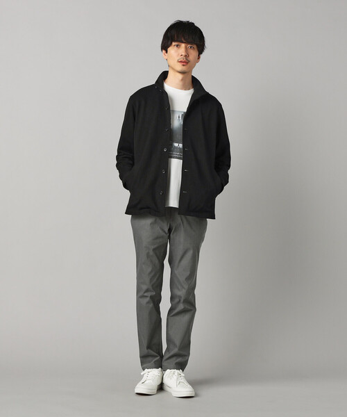 COMME CA MEN(コムサメン)の「和紙カノコ スタンドカラーブルゾン(ブルゾン・メンズ・ネイビー/ブラック・M/L)」の3枚目の写真