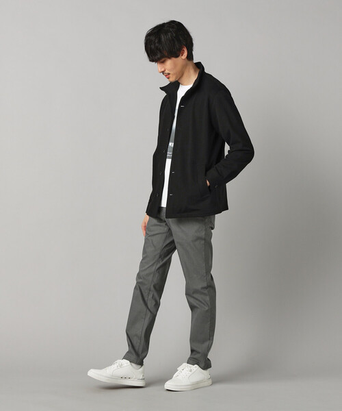 COMME CA MEN(コムサメン)の「和紙カノコ スタンドカラーブルゾン(ブルゾン・メンズ・ネイビー/ブラック・M/L)」の4枚目の写真