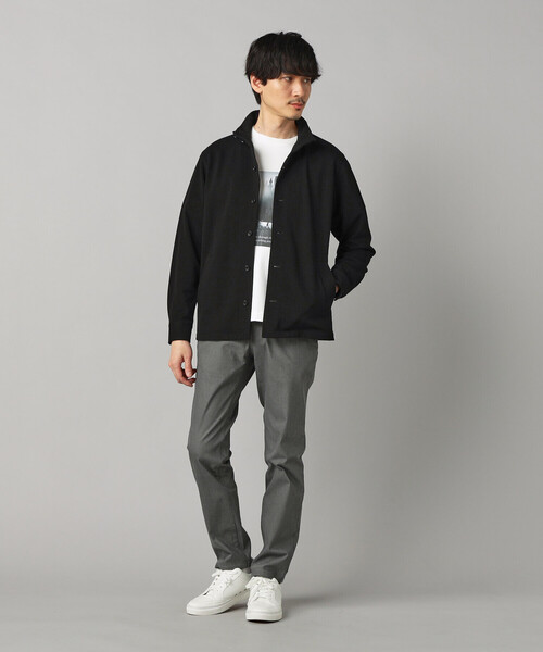 COMME CA MEN(コムサメン)の「和紙カノコ スタンドカラーブルゾン(ブルゾン・メンズ・ネイビー/ブラック・M/L)」の5枚目の写真