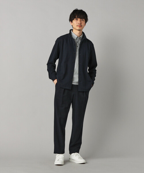 COMME CA MEN(コムサメン)の「和紙カノコ スタンドカラーブルゾン(ブルゾン・メンズ・ネイビー/ブラック・M/L)」の8枚目の写真