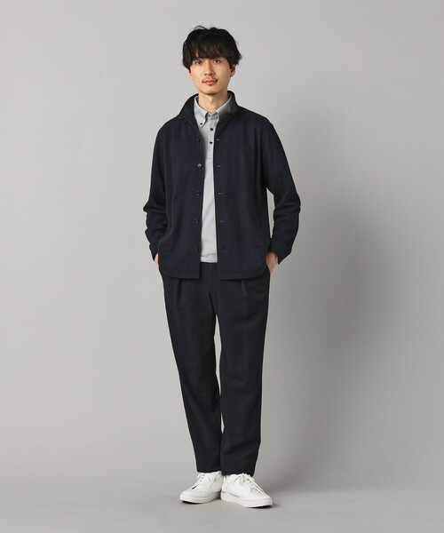 COMME CA MEN(コムサメン)の「和紙カノコ スタンドカラーブルゾン(ブルゾン・メンズ・ネイビー/ブラック・M/L)」の9枚目の写真