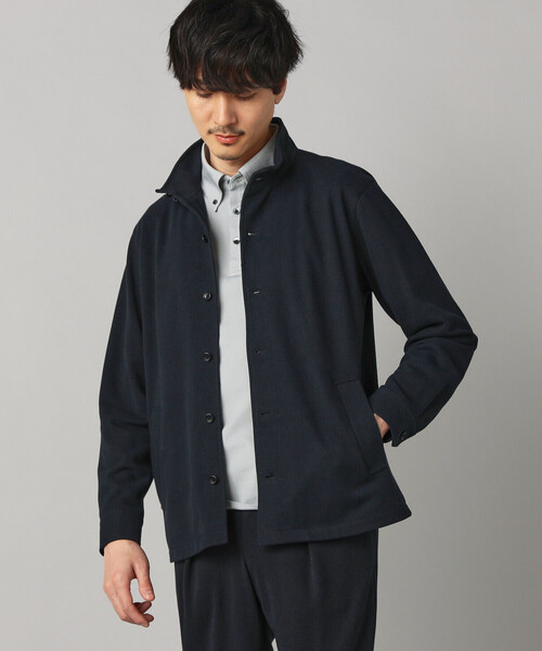 COMME CA MEN(コムサメン)の「和紙カノコ スタンドカラーブルゾン(ブルゾン・メンズ・ネイビー/ブラック・M/L)」の10枚目の写真