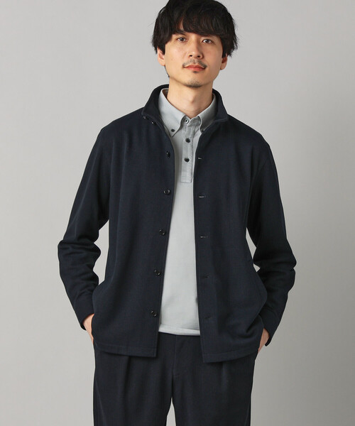 COMME CA MEN(コムサメン)の「和紙カノコ スタンドカラーブルゾン(ブルゾン・メンズ・ネイビー/ブラック・M/L)」の11枚目の写真
