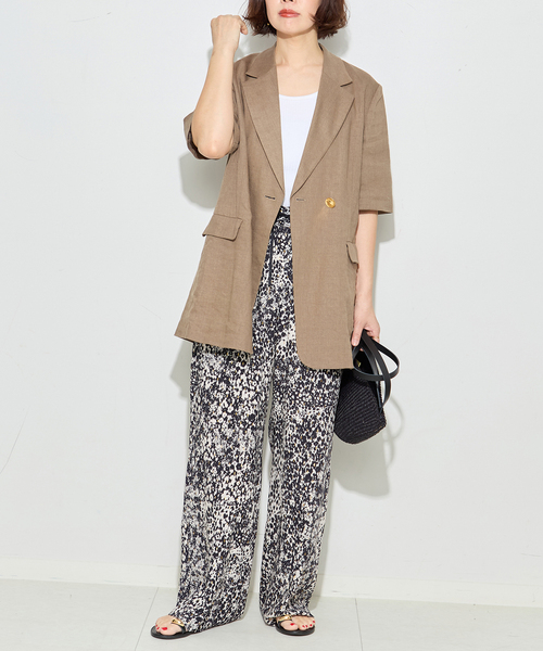 journal standard L'essage(ジャーナルスタンダードレサージュ)の「DEVEAUXGOLDラメモノトーンパンツ 2(その他パンツ・レディース・ベージュ/ブラック系その他・FREE)」の7枚目の写真