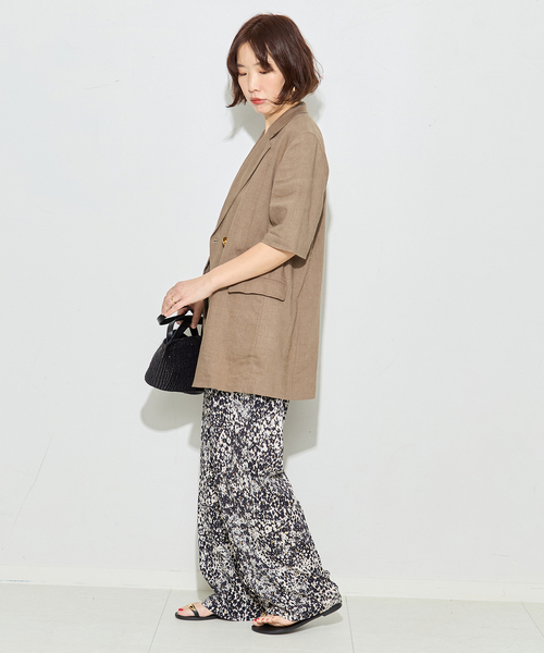 journal standard L'essage(ジャーナルスタンダードレサージュ)の「DEVEAUXGOLDラメモノトーンパンツ 2(その他パンツ・レディース・ベージュ/ブラック系その他・FREE)」の8枚目の写真