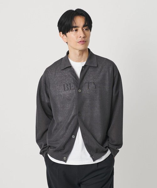BEAUTY&YOUTH UNITED ARROWS（ビューティーアンドユースユナイテッドアローズ）の「シアー ミラノ ポロジャケット ウォッシャブル（カーディガン/ボレロ・メンズ・ダークグレー/ブラック・S/L/M/XL）」の5枚目の写真
