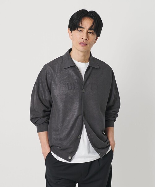 BEAUTY&YOUTH UNITED ARROWS（ビューティーアンドユースユナイテッドアローズ）の「シアー ミラノ ポロジャケット ウォッシャブル（カーディガン/ボレロ・メンズ・ダークグレー/ブラック・S/L/M/XL）」の6枚目の写真