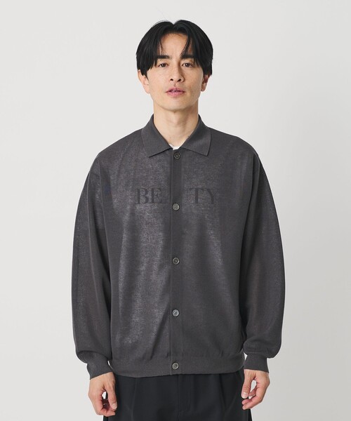 BEAUTY&YOUTH UNITED ARROWS（ビューティーアンドユースユナイテッドアローズ）の「シアー ミラノ ポロジャケット ウォッシャブル（カーディガン/ボレロ・メンズ・ダークグレー/ブラック・S/L/M/XL）」の9枚目の写真