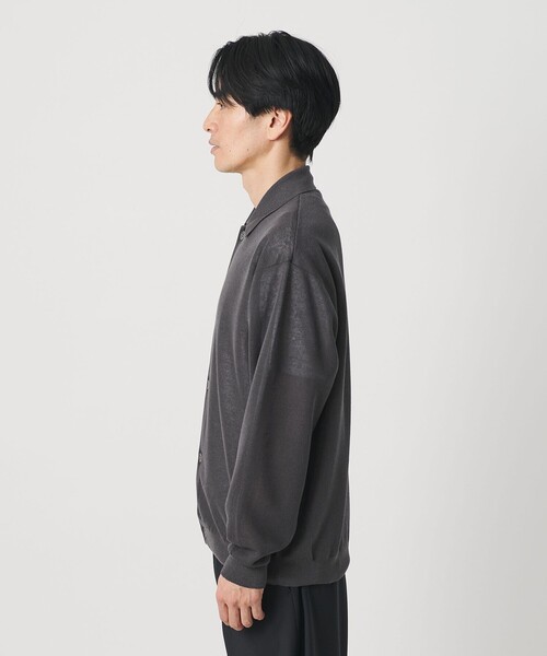 BEAUTY&YOUTH UNITED ARROWS（ビューティーアンドユースユナイテッドアローズ）の「シアー ミラノ ポロジャケット ウォッシャブル（カーディガン/ボレロ・メンズ・ダークグレー/ブラック・S/L/M/XL）」の10枚目の写真