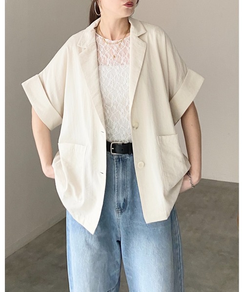 She's Closet(シーズクローゼット)の「半袖 クルーネック 透かし編み風 シアー レーストップス レースtシャツ(Tシャツ/カットソー・レディース・ブラウン/ブラック/アイボリー・FREE)」の14枚目の写真