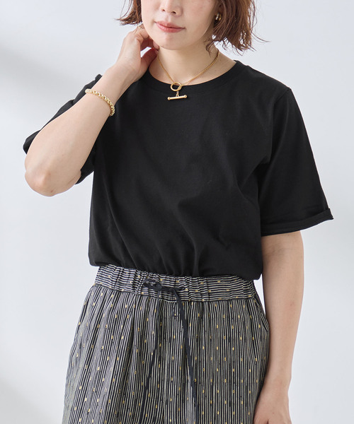 journal standard L'essage（ジャーナルスタンダードレサージュ）の「スワイー/ピグメントTシャツ（Tシャツ/カットソー・レディース・グレー/ブラウン/ホワイト/ブラック・FREE）」の3枚目の写真