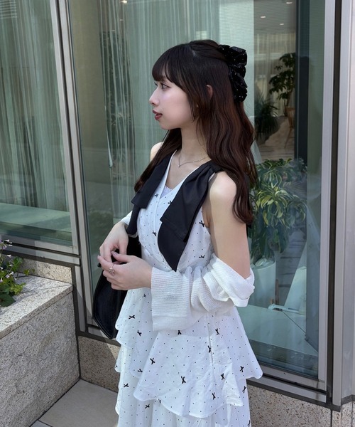 LouLoumei（ルルミー）の「【LouLoumei】肩リボンティアードワンピース（ワンピース・レディース・ピンクベージュ/ホワイト系その他/ブルー系その他・FREE）」の21枚目の写真