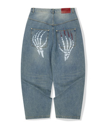 WKNDRS（ウィーキャンドース）の「[KOIN SEOUL] SKELETON WIDE LOW DENIM PANTS (DENIM)（デニムパンツ）」