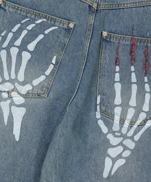 WKNDRS（ウィーキャンドース）の「[KOIN SEOUL] SKELETON WIDE LOW DENIM PANTS (DENIM)（デニムパンツ・レディース・その他・MEDIUM/LARGE/X-LARGE）」の2枚目の写真