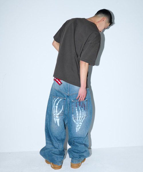 WKNDRS（ウィーキャンドース）の「[KOIN SEOUL] SKELETON WIDE LOW DENIM PANTS (DENIM)（デニムパンツ・レディース・その他・MEDIUM/LARGE/X-LARGE）」の10枚目の写真