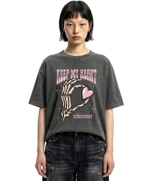 REBRENNER(リブレンナー)の「DTFマイハートピグメント半袖Tシャツネイビー(Tシャツ/カットソー・レディース・その他・MEDIUM/LARGE/X-LARGE/2XL)」の3枚目の写真