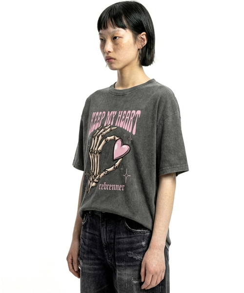 REBRENNER(リブレンナー)の「DTFマイハートピグメント半袖Tシャツネイビー(Tシャツ/カットソー・レディース・その他・MEDIUM/LARGE/X-LARGE/2XL)」の4枚目の写真