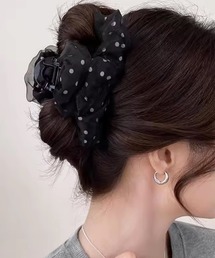ammy.（エイミードット）の「【 ammy. / エイミードット 】 シフォン ドット ビッグ ヘアクリップ / バンスクリップ（バレッタ/ヘアクリップ）」
