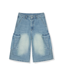 CROSSDOT（クロスドット）の「フェリックスカーゴ7部バミューダデニムショーツパンツ5カラー[CRSD_3501]（その他パンツ）」