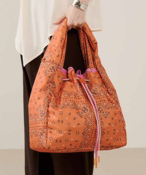 DBL DRAWST MARCHE BAG サンセットバンダナ（トートバッグ