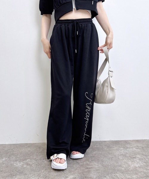 INGNI(イング)の「ラインストーンロゴスウェットパンツ(その他パンツ・レディース・グレー/ライトピンク/ブラック・FREE)」の13枚目の写真
