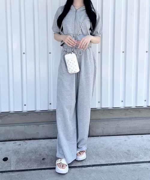 INGNI(イング)の「ラインストーンロゴスウェットパンツ(その他パンツ・レディース・グレー/ライトピンク/ブラック・FREE)」の8枚目の写真