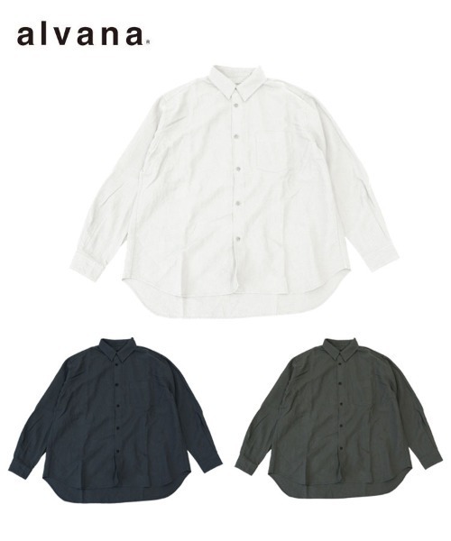 STYLISE（スタイライズ）の「【alvana】LINEN L/S REGULAR SHIRTS / 3カラー [ALV-00172]（シャツ/ブラウス・メンズ・カーキ/ネイビー/ホワイト・L）」の11枚目の写真