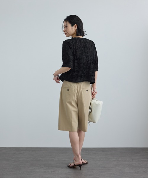 SALON adam et rope'(サロン アダム エ ロペ)の「【WEB限定】ティアードラッセルシアーTシャツ(Tシャツ/カットソー・レディース・サックスブルー/ブラック/ホワイト・FREE)」の12枚目の写真