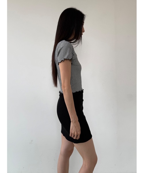 Didot.showroom(ディドット ショールーム)の「【DIDOT.】ギンガムチェックミニT(Tシャツ/カットソー・レディース・グレー/ミント/ブラック・FREE)」の8枚目の写真