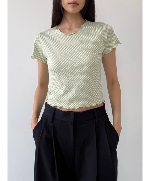 Didot.showroom(ディドット ショールーム)の「【DIDOT.】ギンガムチェックミニT(Tシャツ/カットソー・レディース・グレー/ミント/ブラック・FREE)」の17枚目の写真
