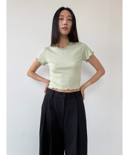 Didot.showroom(ディドット ショールーム)の「【DIDOT.】ギンガムチェックミニT(Tシャツ/カットソー・レディース・グレー/ミント/ブラック・FREE)」の18枚目の写真