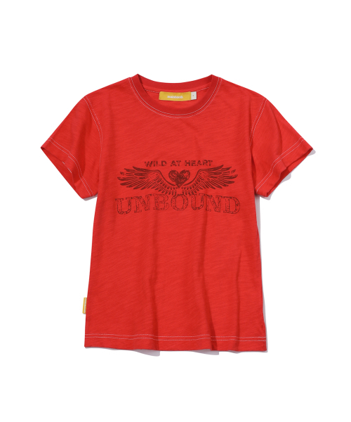 MAINBOOTH(メインブース)の「Heartwing T-shirt(RED)(Tシャツ/カットソー・レディース・その他・1/2)」の1枚目の写真