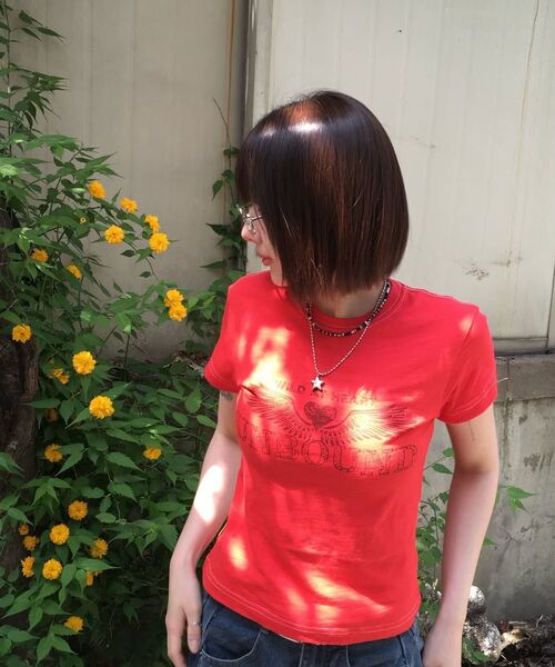 MAINBOOTH(メインブース)の「Heartwing T-shirt(RED)(Tシャツ/カットソー・レディース・その他・1/2)」の4枚目の写真