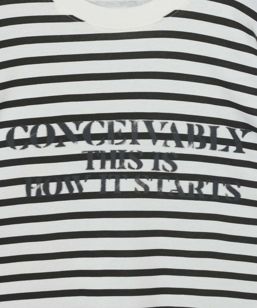 GEORGE'S(ジョージズ)の「プリントボーダーTシャツ(Tシャツ/カットソー・メンズ・ネイビー/ブラック・MEDIUM/LARGE)」の5枚目の写真