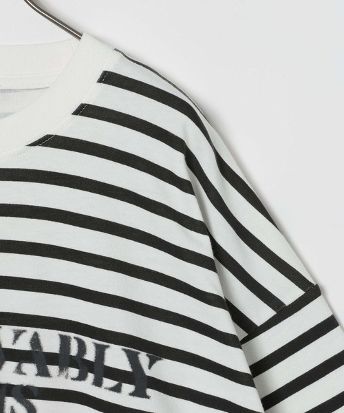 GEORGE'S(ジョージズ)の「プリントボーダーTシャツ(Tシャツ/カットソー・メンズ・ネイビー/ブラック・MEDIUM/LARGE)」の9枚目の写真