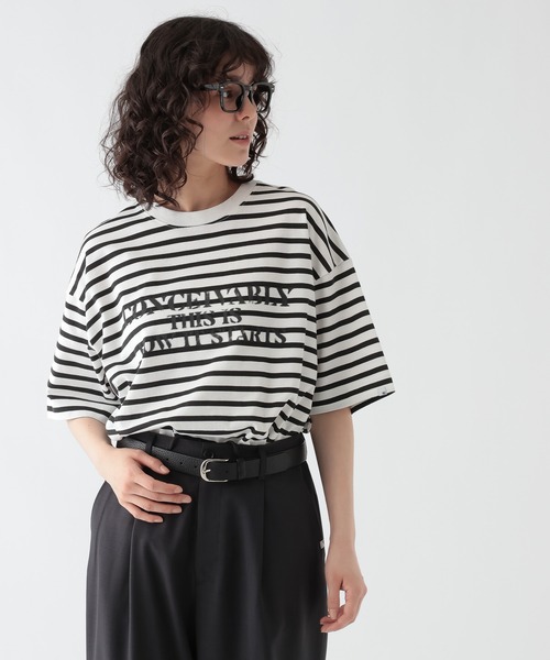 GEORGE'S(ジョージズ)の「プリントボーダーTシャツ(Tシャツ/カットソー・メンズ・ネイビー/ブラック・MEDIUM/LARGE)」の16枚目の写真