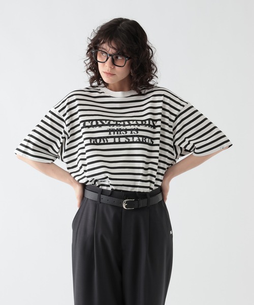 GEORGE'S(ジョージズ)の「プリントボーダーTシャツ(Tシャツ/カットソー・メンズ・ネイビー/ブラック・MEDIUM/LARGE)」の17枚目の写真