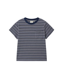 ウィメンズマルチストライプTシャツ_ネイビー